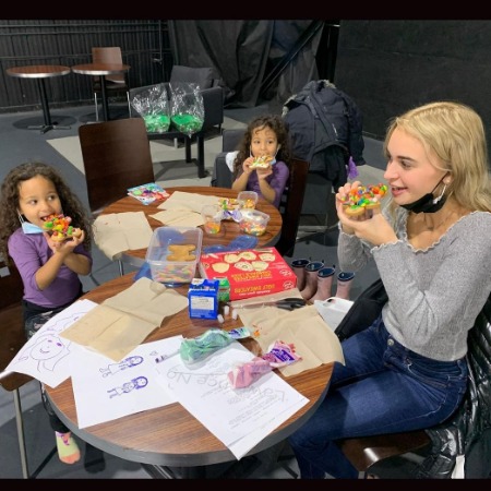 Nikki Roumel with the cast members Tianna &Tiara MacDuff-Gibson of the TV series Ginny & Georgia. 